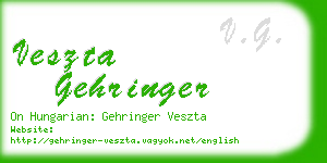 veszta gehringer business card